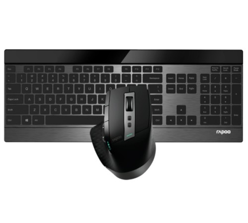 Клавиатура + мышь Rapoo 9900M BLACK клав:черный мышь:черный USB беспроводная Bluetooth/Радио slim (19354) Клавиатура + мышь Rapoo 9900M BLACK клав:черный мышь:черный USB беспроводная Bluetooth/Радио slim (19354)