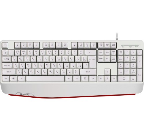 Defender Проводная клавиатура Atom HB-546 RU,белый,104+FN,1.8м Defender 45547