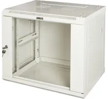 Шкаф коммутационный Lanmaster PRO (TWT-CBWPG-15U-6X4-GY) настенный 15U 600x450мм пер.дв.стекл 60кг серый IP20