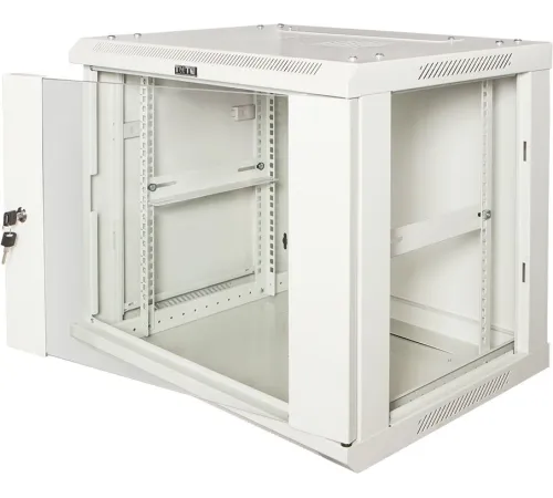 Шкаф коммутационный Lanmaster PRO (TWT-CBWPG-15U-6X4-GY) настенный 15U 600x450мм пер.дв.стекл 60кг серый IP20