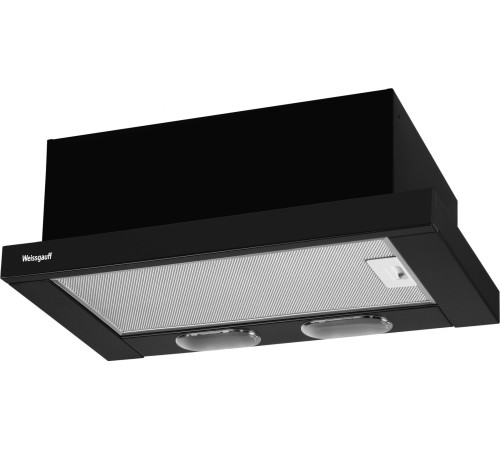 Вытяжка встраиваемая Weissgauff TEL 500 EB черный управление: кнопочное (1 мотор)