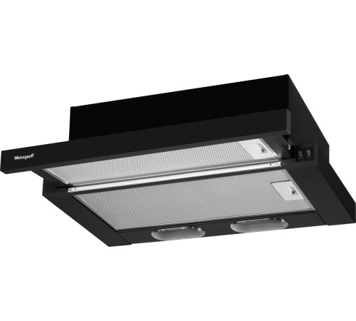 Вытяжка встраиваемая Weissgauff TEL 500 EB черный управление: кнопочное (1 мотор)