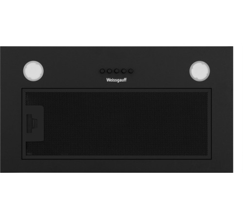 Вытяжка встраиваемая Weissgauff Leaf 600 PB Full Black Enamel черный управление: кнопочное (1 мотор)