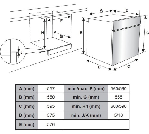 Духовой шкаф Электрический Weissgauff EOV 661 PDX нержавеющая сталь