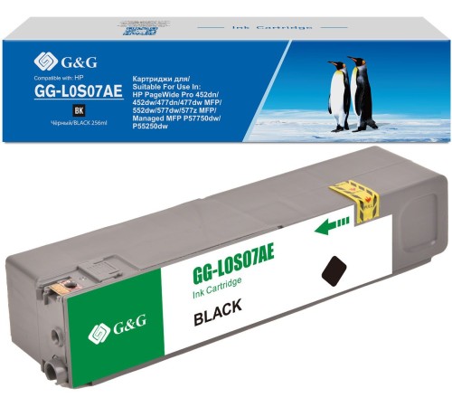 Картридж струйный G&G GG-L0S07AE черный (260мл) для HP PageWide Pro 452dn/452dw/477dn/477dw MFP