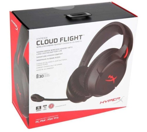 Наушники с микрофоном HyperX Cloud Flight черный (4P5H6AA) Наушники с микрофоном HyperX Cloud Flight черный (4P5H6AA)