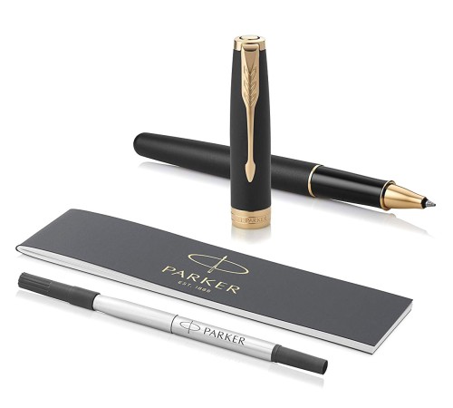 Ручка роллер Parker Sonnet Core T528 (CW1931518) Matte Black GT F черн. черн. подар.кор.