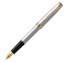 Ручка перьев. Parker Sonnet Core F527 (CW1931504) Stainless Steel GT F сталь нержавеющая подар.кор.