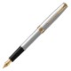Ручка перьев. Parker Sonnet Core F527 (CW1931504) Stainless Steel GT F сталь нержавеющая подар.кор.
