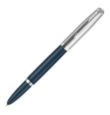 Ручка перьев. Parker 51 Core (CW2123501) Midnight Blue CT F сталь нержавеющая подар.кор.