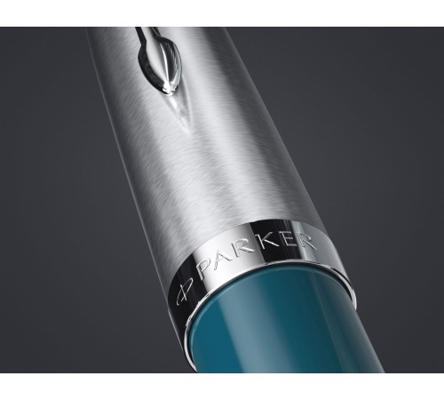 Ручка перьев. Parker 51 Core (CW2123506) Teal Blue CT F сталь нержавеющая подар.кор.