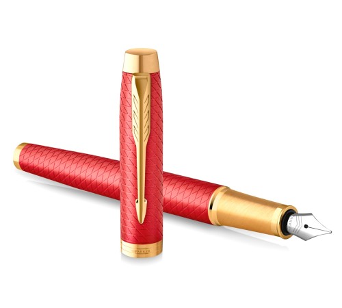 Ручка перьев. Parker IM Premium F318 (CW2143650) Red GT F сталь нержавеющая подар.кор. Ручка перьев. Parker IM Premium F318 (CW2143650) Red GT F сталь нержавеющая подар.кор.