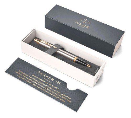 Ручка шариков. Parker IM Core K321 (CW1931670) Brushed Metal GT M син. черн. подар.кор. Ручка шариков. Parker IM Core K321 (CW1931670) Brushed Metal GT M син. черн. подар.кор.