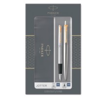Набор ручек Parker Jotter Core FK691 (CW2093257) Stainless Steel GT сталь нержавеющая подар.кор. ручка перьевая, ручка шариковая
