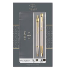 Набор ручек Parker IM Core TK223 (CW2093217) Brushed Metal GT подар.кор. ручка роллер, ручка шариковая