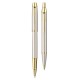 Набор ручек Parker IM Core TK223 (CW2093217) Brushed Metal GT подар.кор. ручка роллер, ручка шариковая