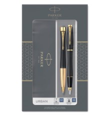 Набор ручек Parker Urban Core FK200 (CW2093381) Muted Black GT сталь нержавеющая подар.кор. ручка перьевая, ручка шариковая