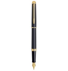 Ручка перьев. Waterman Hemisphere (CWS0920710) Matte Black GT F сталь нержавеющая подар.кор.