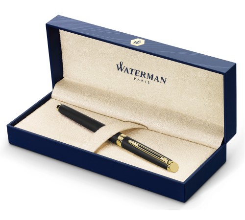 Ручка перьев. Waterman Hemisphere (CWS0920710) Matte Black GT F сталь нержавеющая подар.кор. Ручка перьев. Waterman Hemisphere (CWS0920710) Matte Black GT F сталь нержавеющая подар.кор.