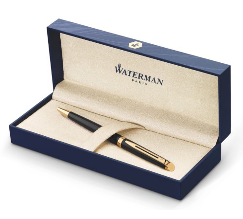 Ручка шариков. Waterman Hemisphere (CWS0920770) Matte Black GT M син. черн. подар.кор.