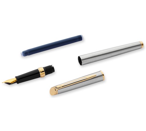 Ручка перьев. Waterman Hemisphere (CWS0920310) Steel GT F сталь нержавеющая/позолота подар.кор. Ручка перьев. Waterman Hemisphere (CWS0920310) Steel GT F сталь нержавеющая/позолота подар.кор.