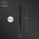 Ручка роллер Parker IM Achromatic T317 (CW2127743) Matt Black F черн. черн. подар.кор.
