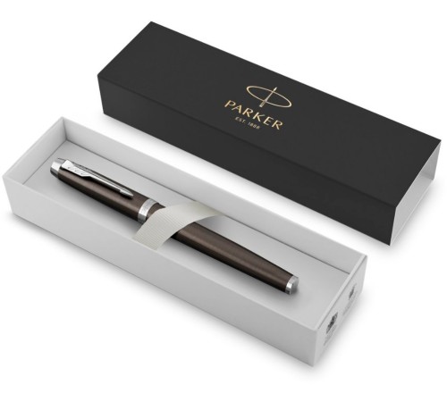 Ручка роллер Parker IM Core T321 (CW1931664) Dark Espresso CT F черн. черн. подар.кор.