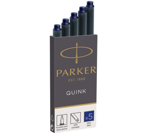 Картридж Parker Quink Z11 (CW1950384) синие чернила для ручек перьевых (5шт) Картридж Parker Quink Z11 (CW1950384) синие чернила для ручек перьевых (5шт)