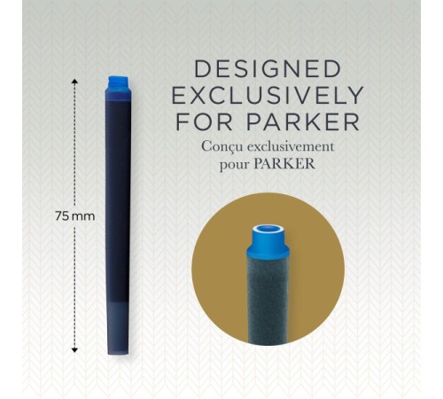 Картридж Parker Quink Z11 (CW1950383) синие чернила смывающиеся для ручек перьевых (5шт)