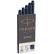 Картридж Parker Quink Z11 (CW1950385) черный/синие чернила для ручек перьевых (5шт)