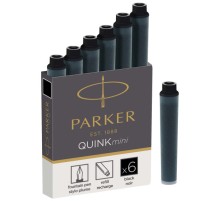 Картридж Parker Quink Z17 MINI (CW1950407) черные чернила для ручек перьевых (6шт)