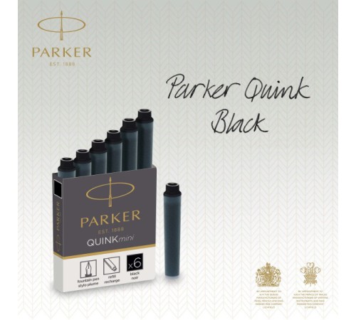 Картридж Parker Quink Z17 MINI (CW1950407) черные чернила для ручек перьевых (6шт)