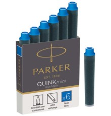 Картридж Parker Quink Z17 Mini (CW1950409) синие чернила для ручек перьевых (6шт)