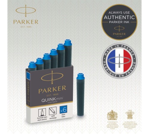Картридж Parker Quink Z17 Mini (CW1950409) синие чернила для ручек перьевых (6шт) Картридж Parker Quink Z17 Mini (CW1950409) синие чернила для ручек перьевых (6шт)