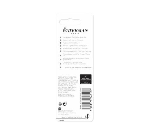 Стержень шариковый Waterman Standard Maxima (CW1964016) F синие чернила блистер