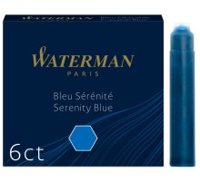 Картридж Waterman International 52012 (CWS0110950) синие чернила для ручек перьевых (6шт)