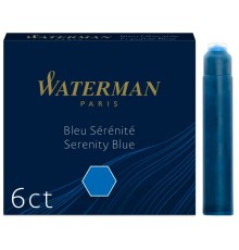 Картридж Waterman International 52012 (CWS0110950) синие чернила для ручек перьевых (6шт)