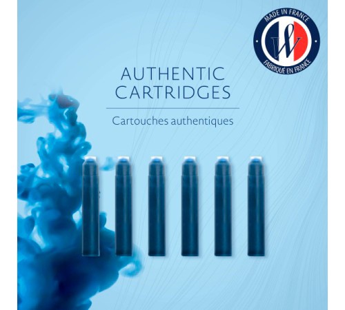 Картридж Waterman International 52012 (CWS0110950) синие чернила для ручек перьевых (6шт)