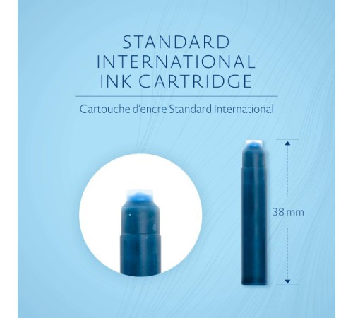 Картридж Waterman International 52012 (CWS0110950) синие чернила для ручек перьевых (6шт)