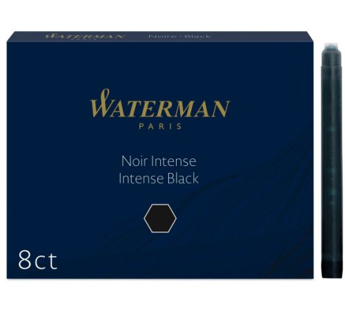 Картридж Waterman Standart (CWS0110850) черные чернила для ручек перьевых (8шт)