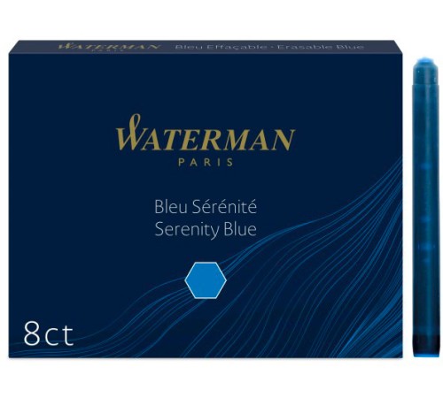 Картридж Waterman Standart (CWS0110860) синие чернила для ручек перьевых (8шт)
