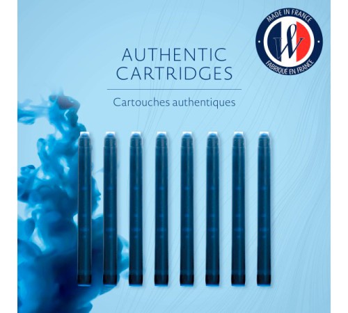 Картридж Waterman Standart (CWS0110860) синие чернила для ручек перьевых (8шт)