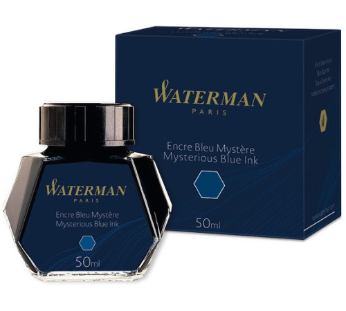 Флакон с чернилами Waterman (CWS0110790) черный/синие чернила 50мл для ручек перьевых