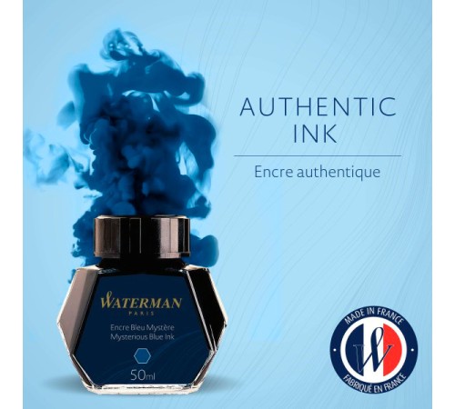 Флакон с чернилами Waterman (CWS0110790) черный/синие чернила 50мл для ручек перьевых