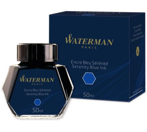 Флакон с чернилами Waterman (CWS0110720) синие чернила для ручек перьевых