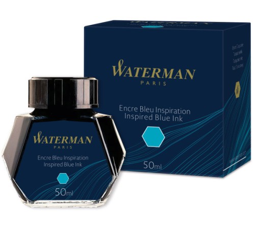 Флакон с чернилами Waterman (CWS0110810) голубые чернила 50мл для ручек перьевых