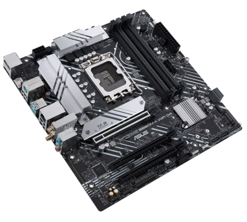 Материнская плата ASUS PRIME B660M-A WIFI D4, LGA1700, B660, 4*DDR4, DP+ 2* HDMI, SATA3 + RAID, Audio, Gb LAN, USB 3.2*6, USB 2.0*6, COM*1 header, LPT*1 header (w/o cable), mATX ; 90MB1AE0-M0EAY0 (PRIME B660M-A WIFI D4)