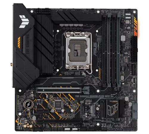 Материнская плата ASUS TUF GAMING B660M-PLUS WIFI, LGA1700, B660, 4*DDR5, DP+HDMI, CrossFireX, SATA3 + RAID, Audio, Gb LAN, USB 3.2*6, USB 2.0*6, COM*1 header (w/o cable), mATX ; 90MB1AZ0-M0EAY0 (TUF GAMING B660M-PLUS WIFI)