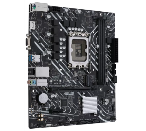 Материнская плата ASUS PRIME PRIME H610M-K D4, LGA1700, H610, 2*DDR4, D-Sub + HDMI, SATA3, Audio, Gb LAN, USB 3.2*4, USB 2.0*6, COM*1 header (w/o cable),mATX ; 90MB1A10-M0EAY0 (PRIME H610M-K D4)