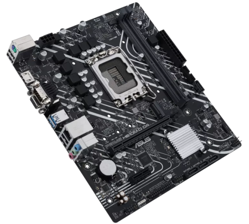 Материнская плата ASUS PRIME H610M-D D4, LGA1700, H610, 2*DDR4, D-Sub + HDMI, SATA3, Audio, Gb LAN, USB 3.2*4, USB 2.0*6, COM*1, LPT*1 header (w/o cable), mATX ; 90MB1A00-M0EAY0 (PRIME H610M-D D4)